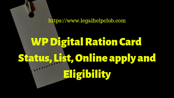 West bengal Digital Ration Card online apply status and list 2019-20